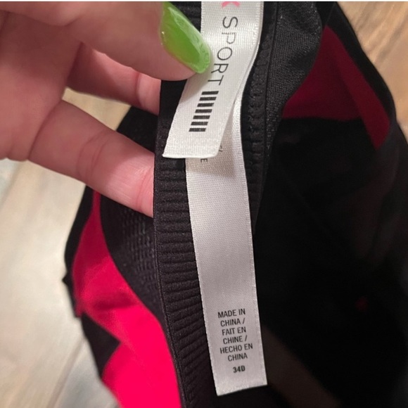 VSX SPORT BRA PINK VICTORIA'S SECRET VS 34D EUC - Picture 3 of 3